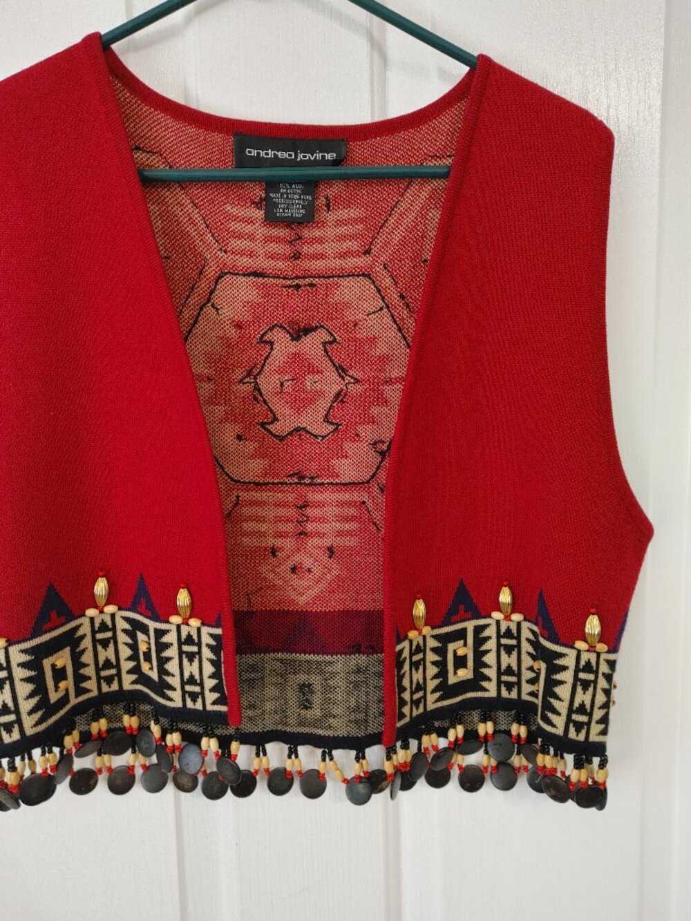 EXQUISITE 100% WOOL BEADED VEST